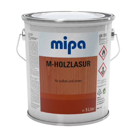Атмосферостійка і проникаюча просочувальна глазур M-Holzlasur від «Mipa», 5 л